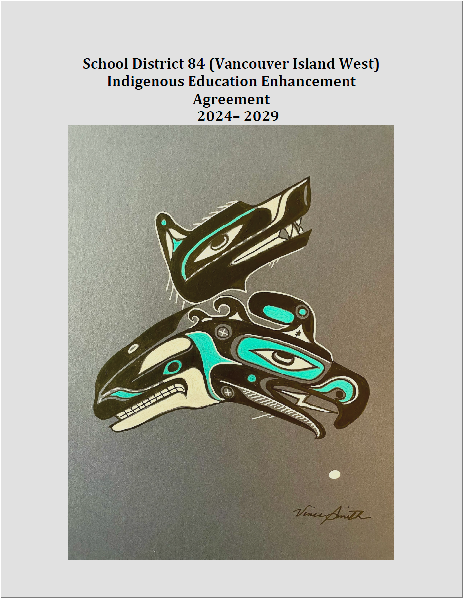 Cover of SD84’s Indigenous Education Enhancement Agreement